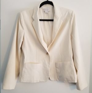 Jessica Simpson Off White Fitted Blazer